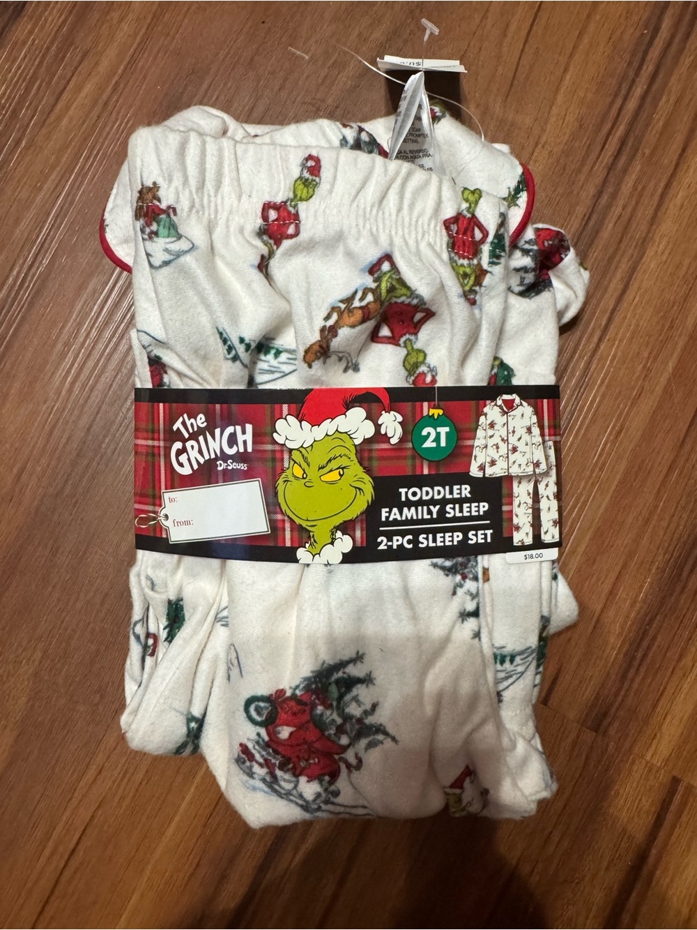 The Grinch Toddler 2-Piece Family Sleep Pajama Set - White/Red